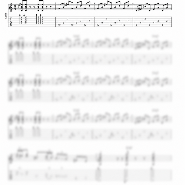 Late Escape Guitar Tabs